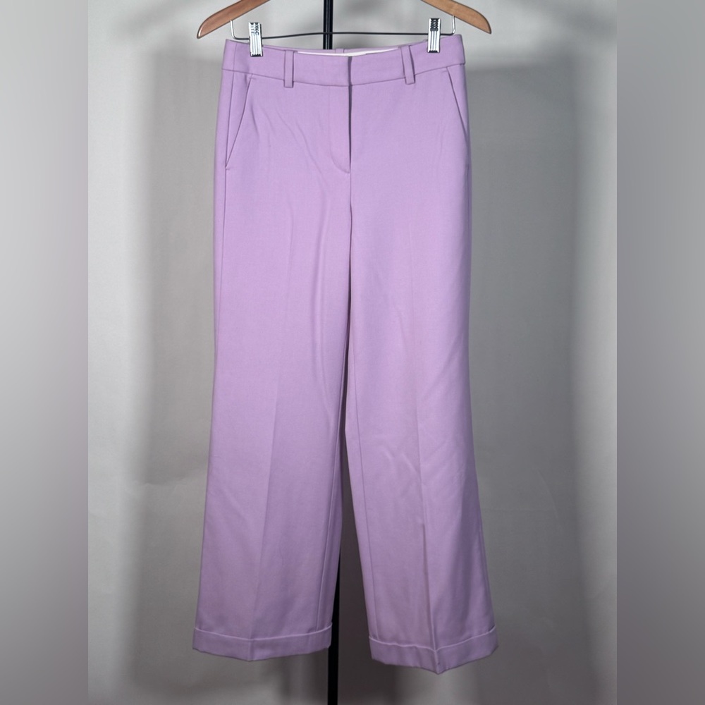 NWOT JCrew Cuffed wide-leg trouser pant in wool blend - Picture 4 of 7